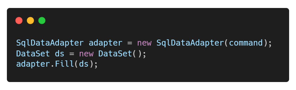Example code with DataAdapter