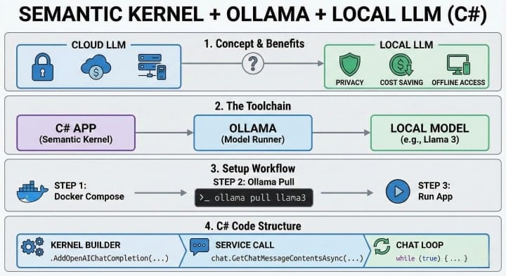 Semantic Kernel + Ollama in C#: Local LLM Chat + Tools